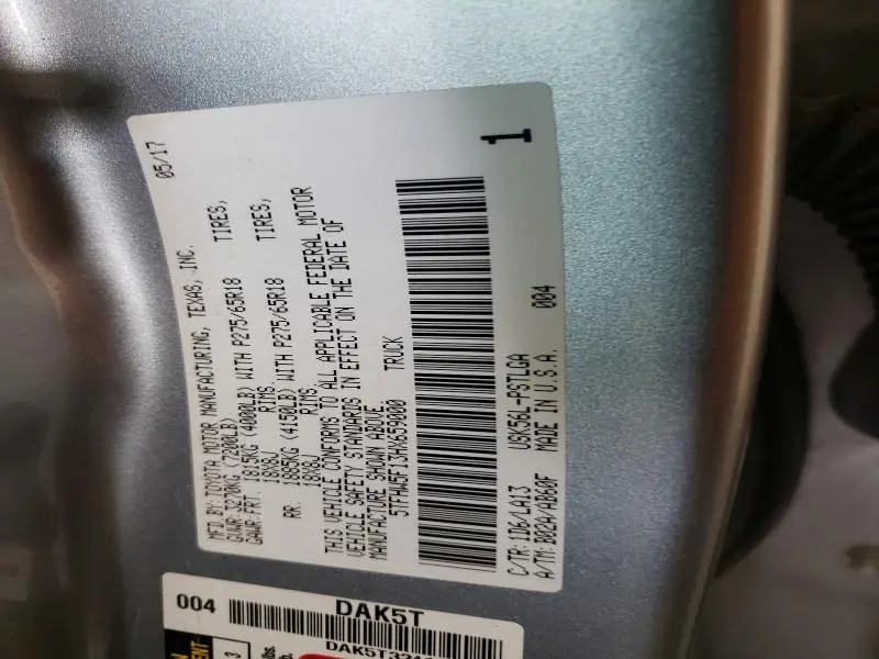 2017 TOYOTA TUNDRA CREWMAX LIMITED  