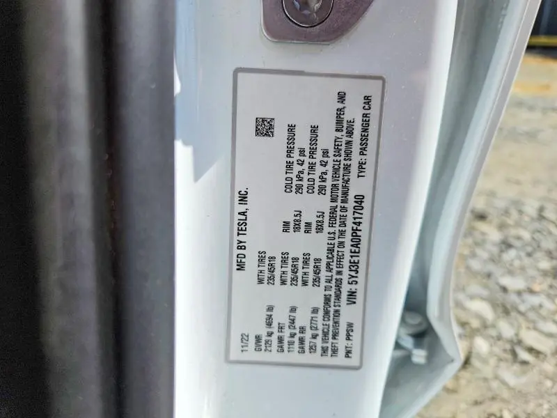 2023 TESLA MODEL 3   