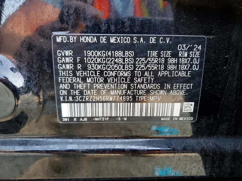 2024 HONDA HR-V SPORT  
