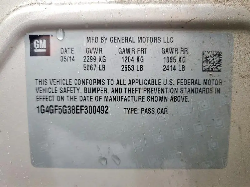 2014 BUICK LACROSSE TOURING  