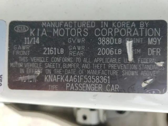 2015 KIA FORTE LX  