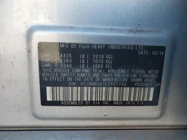 2014 SUBARU LEGACY 2.5I