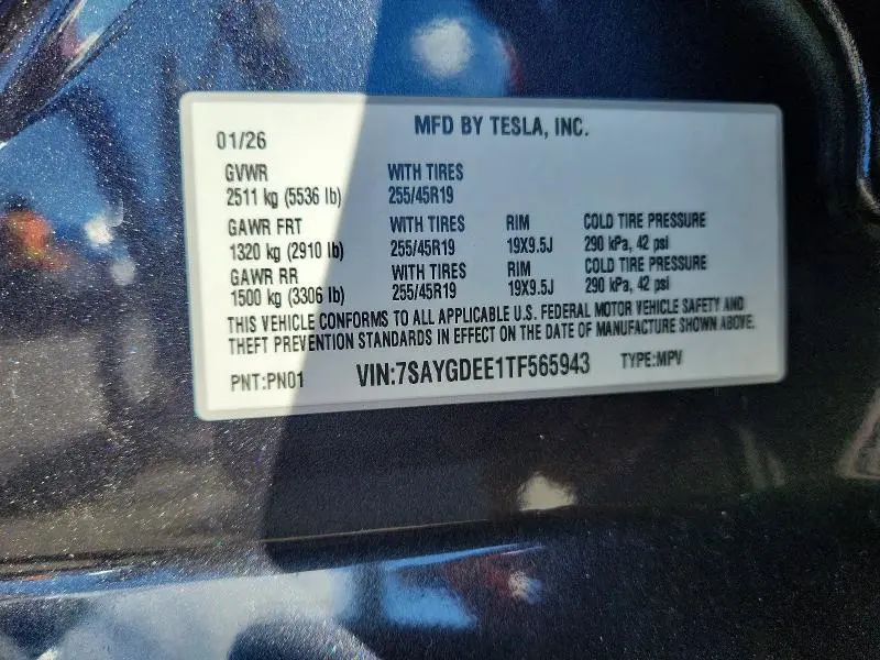 2026 TESLA MODEL Y   