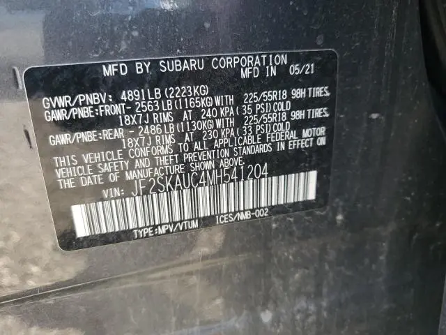 2021 SUBARU FORESTER LIMITED  