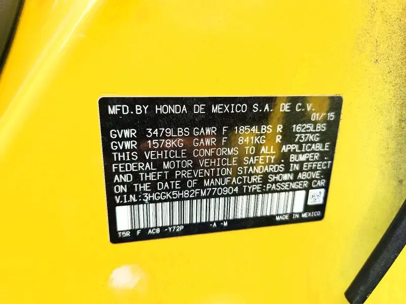 2015 HONDA FIT EX  