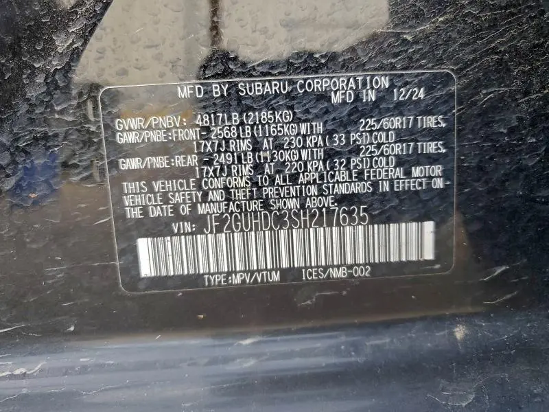2025 SUBARU CROSSTREK PREMIUM  
