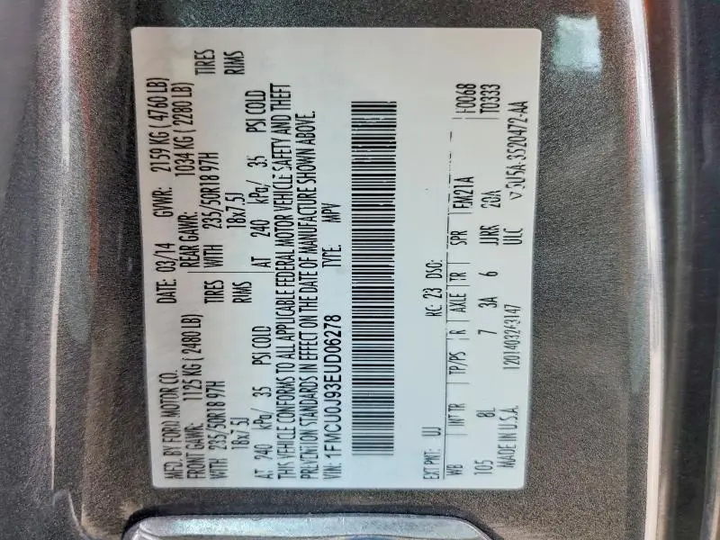 2014 FORD ESCAPE TITANIUM  