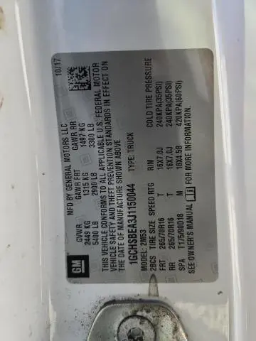 2018 CHEVROLET COLORADO   