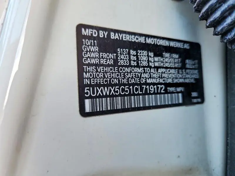 2012 BMW X3 XDRIVE28I  