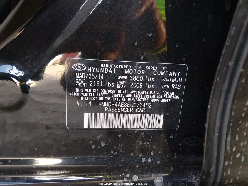 2014 HYUNDAI ELANTRA SE