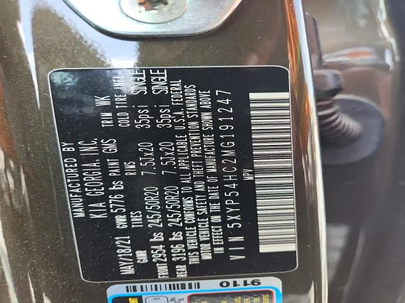 2021 KIA TELLURIDE SX  