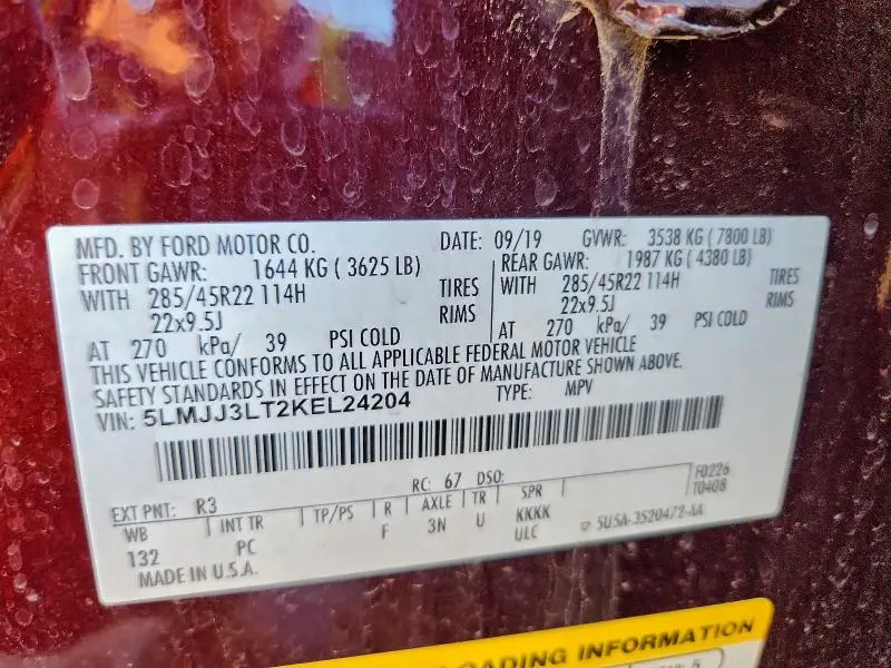 2019 LINCOLN NAVIGATOR L RESERVE  