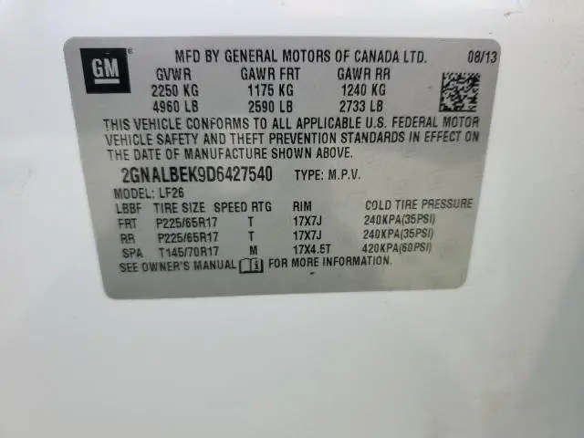 2013 CHEVROLET EQUINOX LS  