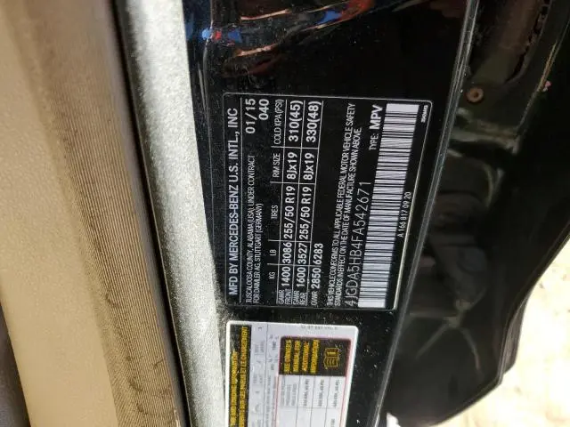 2015 MERCEDES-BENZ ML 350 4MATIC  