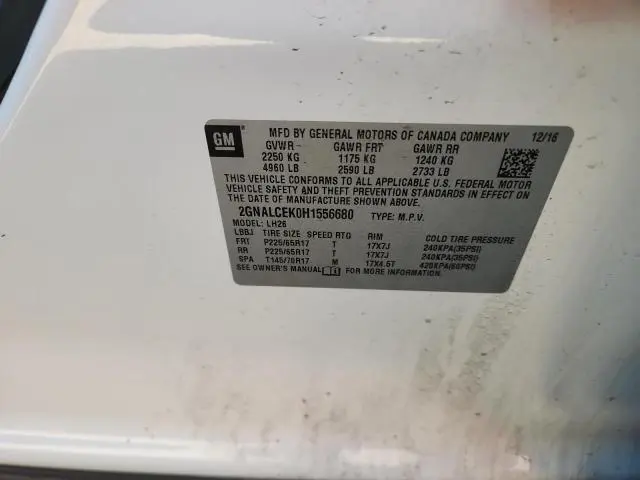 2017 CHEVROLET EQUINOX LT  