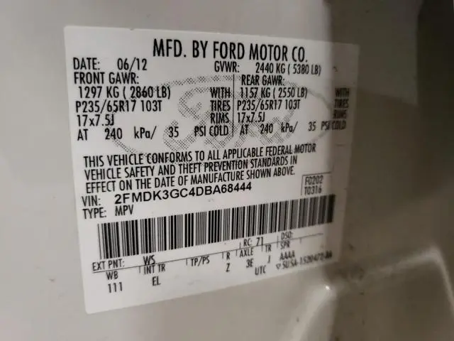 2013 FORD EDGE SE  
