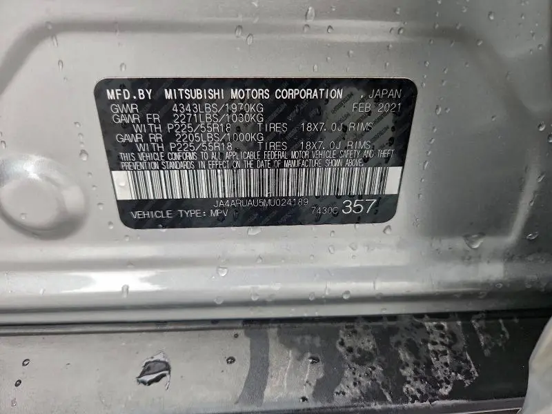 2021 MITSUBISHI OUTLANDER SPORT ES  