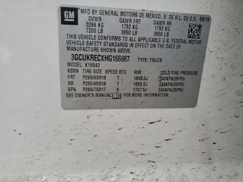 2017 CHEVROLET SILVERADO K1500 LT  