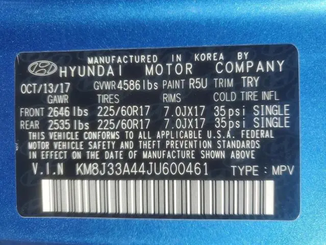 2018 HYUNDAI TUCSON SEL  