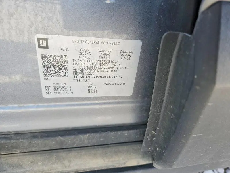 2021 CHEVROLET TRAVERSE LT  