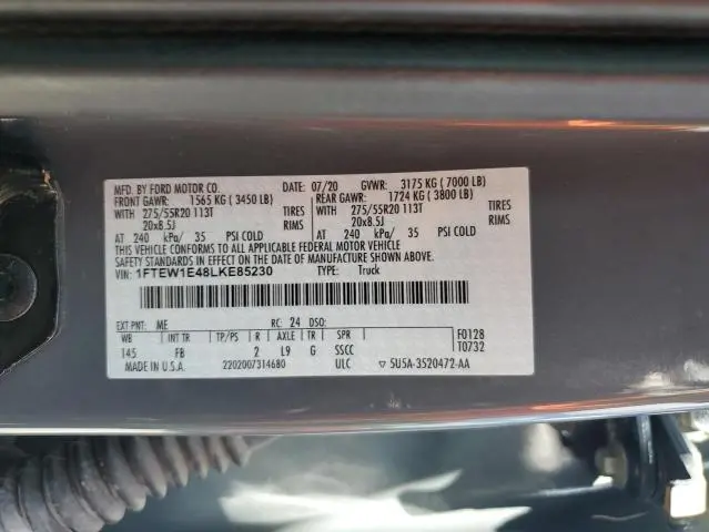 2020 FORD F150 SUPERCREW  