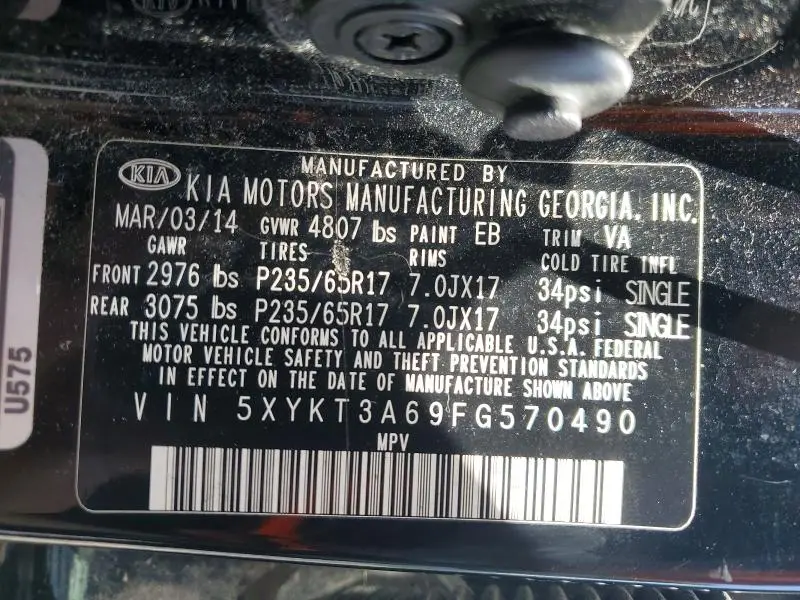 2015 KIA SORENTO LX  