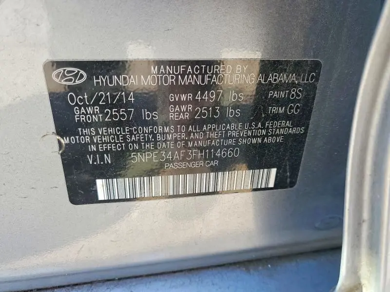 2015 HYUNDAI SONATA SPORT  
