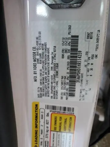 2017 FORD FUSION SE  