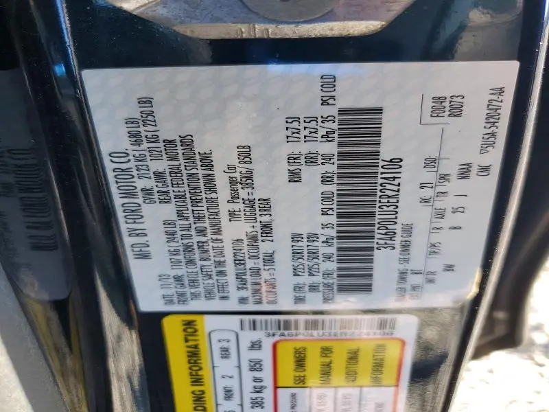 2014 FORD FUSION SE HYBRID  