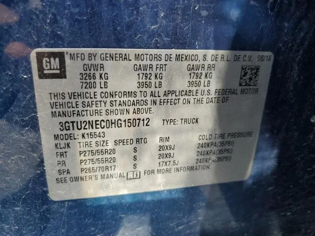 2017 GMC SIERRA K1500 SLT  