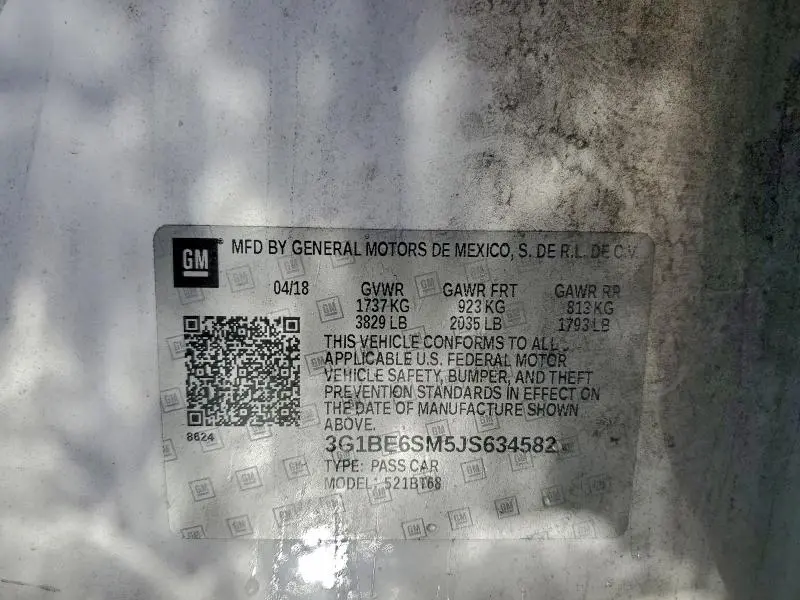 2018 CHEVROLET CRUZE LT  