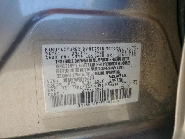 2015 NISSAN SENTRA S