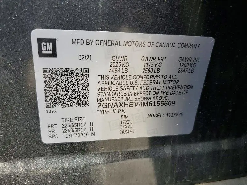 2021 CHEVROLET EQUINOX LS  