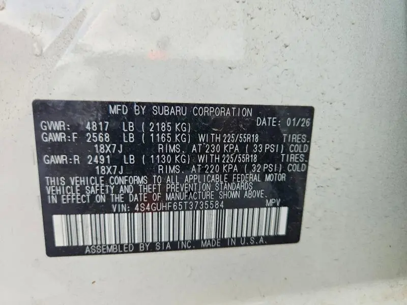 2026 SUBARU CROSSTREK SPORT  