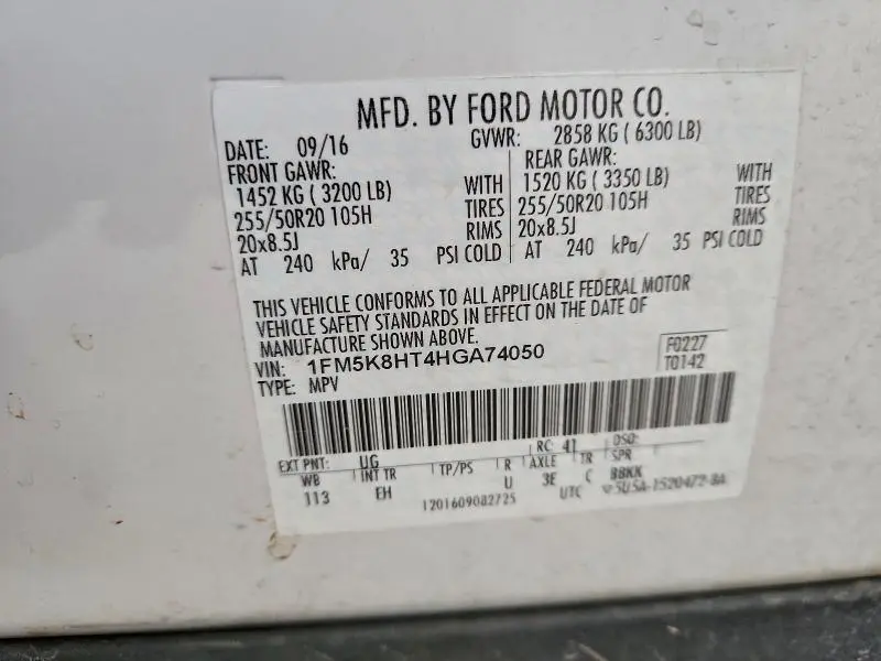 2017 FORD EXPLORER PLATINUM  