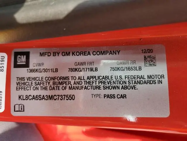 2021 CHEVROLET SPARK LS