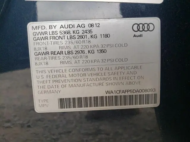 2013 AUDI Q5 PREMIUM  