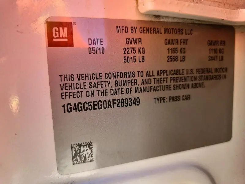 2010 BUICK LACROSSE CXL  