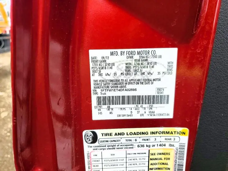 2013 FORD F150 SUPERCREW  