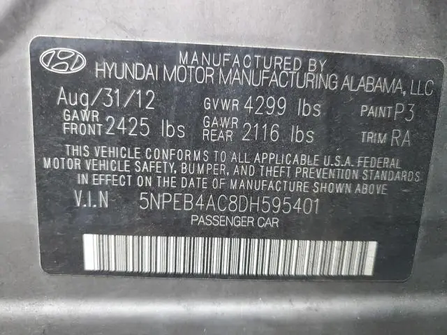 2013 HYUNDAI SONATA GLS  