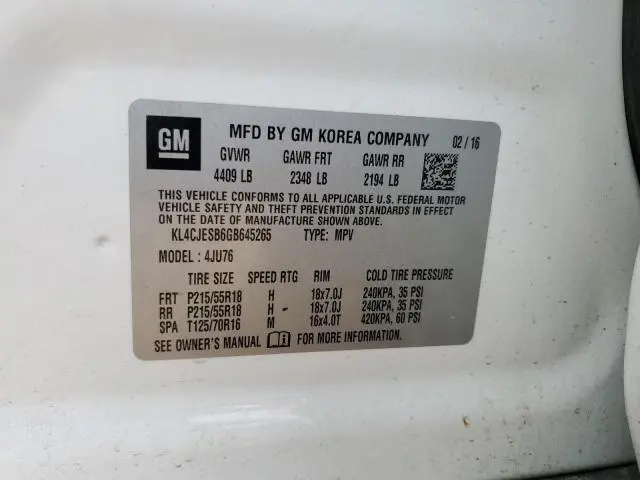2016 BUICK ENCORE   