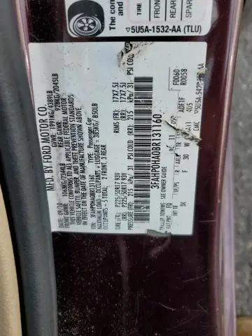 2011 FORD FUSION SE  