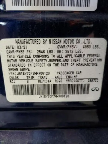 2021 INFINITI Q50 SENSORY  