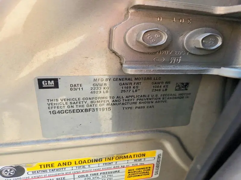 2011 BUICK LACROSSE CXL  
