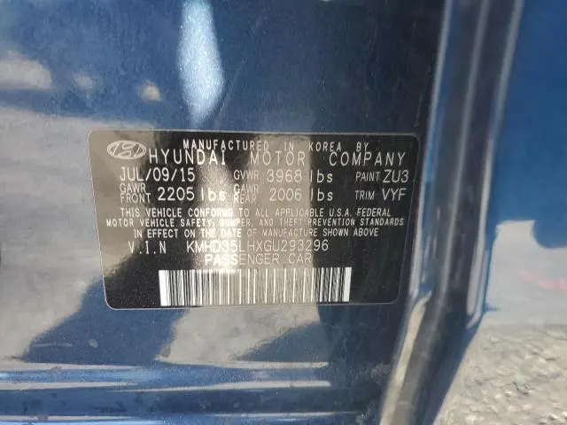 2016 HYUNDAI ELANTRA GT   