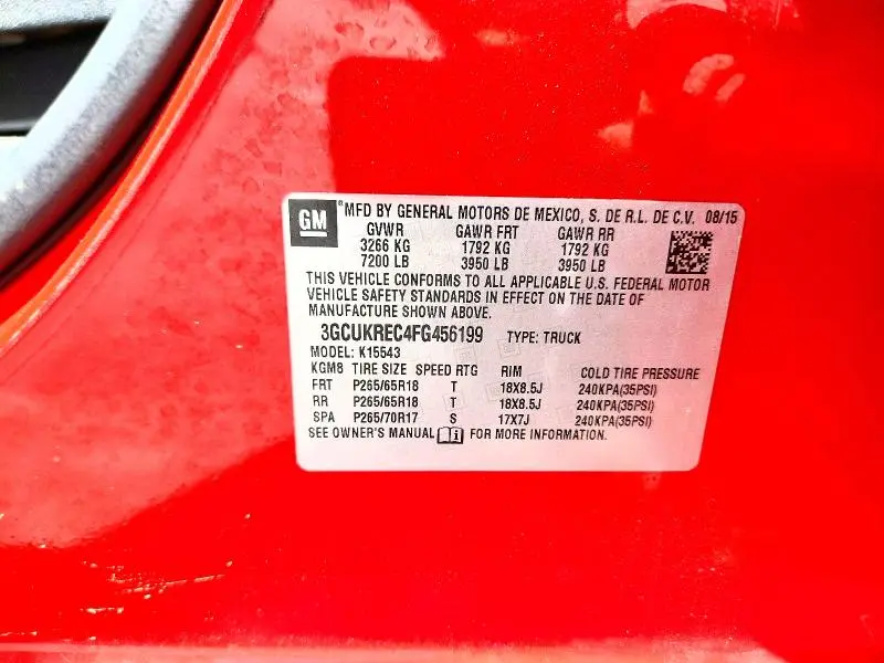 2015 CHEVROLET SILVERADO K1500 LT  