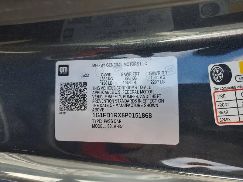 2023 CHEVROLET CAMARO LT  