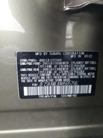 2022 SUBARU FORESTER WILDERNESS  