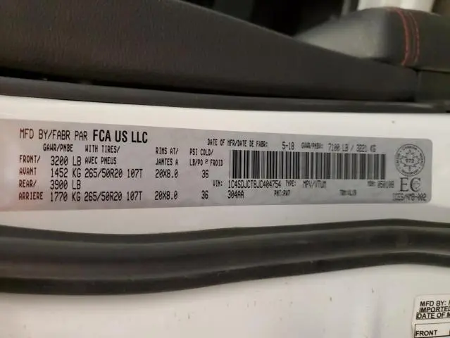 2018 DODGE DURANGO R/T  