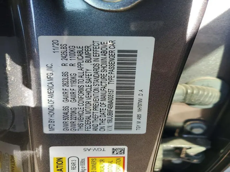 2021 ACURA TLX TECHNOLOGY  